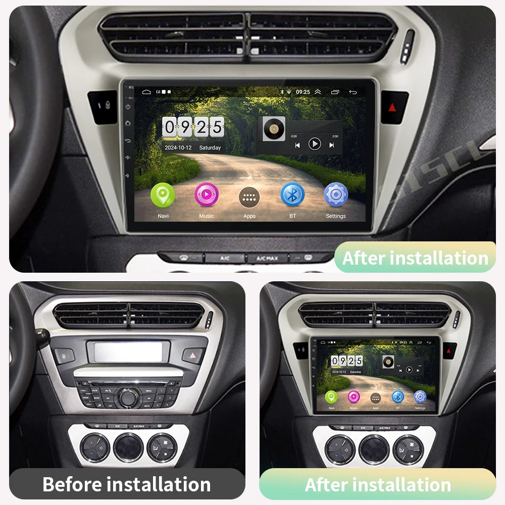 RAM 4G+ROM 64G Android 13 Car Video Multimedia Player GPS Navigation for Peugeot 301 Citroen Elysee Radio 2013-2018 2 din Stereo