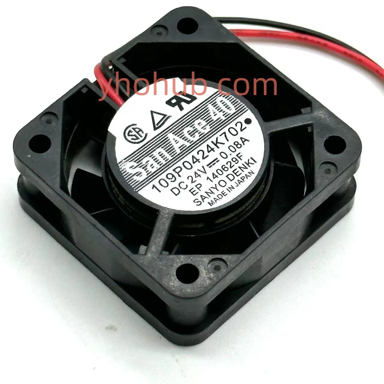 

Sanyo Denki 109P0424K702 DC 24V 0.08A 40x40x15mm 2-Wire Server Cooling Fan