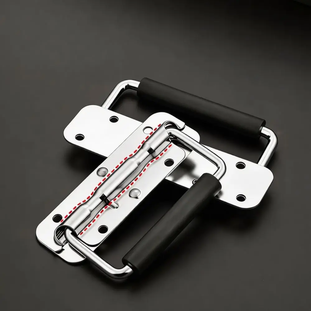 Industrial Folding Spring Handle For Vanisee Case Tool Box Stainless Steel Hardware Cabinet Pull Portable Replacement