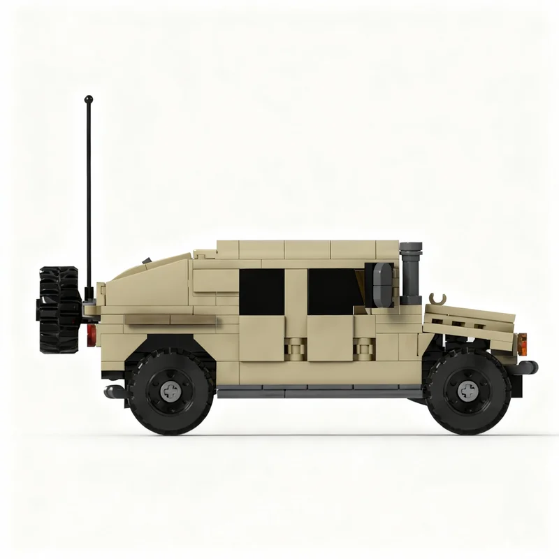 393pcs MOC Cars Minifigure-scale HumVee Model Building Blocks Christmas Gift Toy Education Creative Birthday Collection Idea