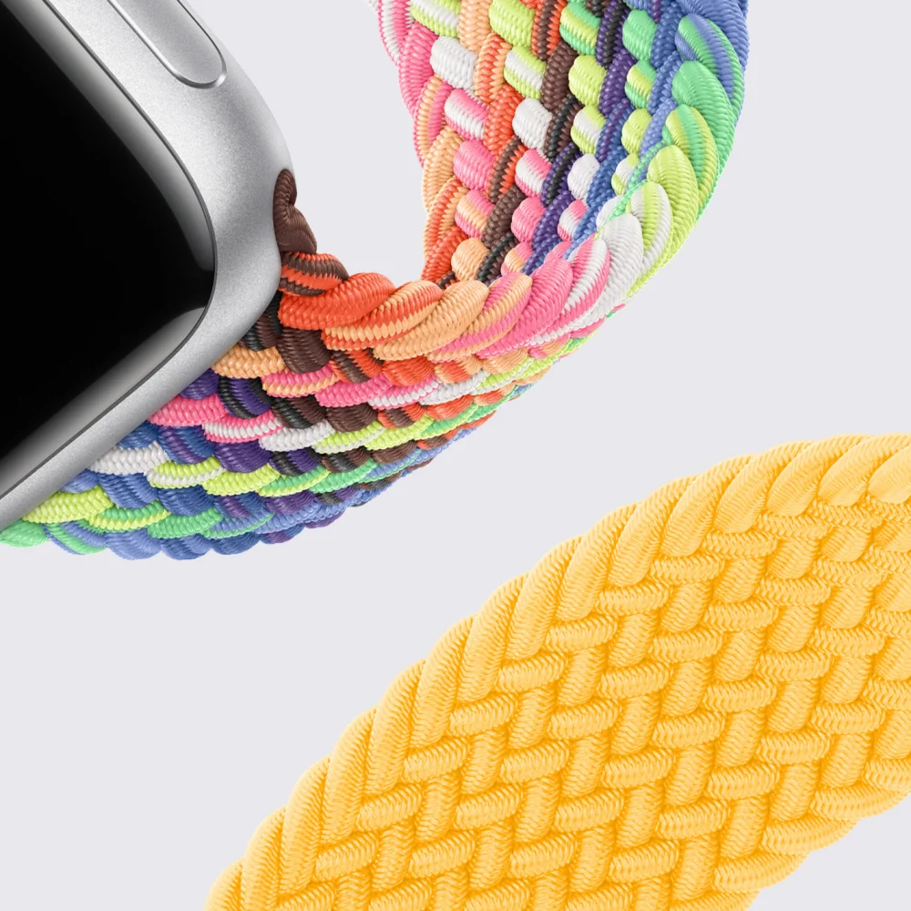 Pulseira para Apple Watch Series 10 11 46mm 9 7 8 5 SE 6 46mm 42mm 40mm 45mm 44mm Ultra 49mm Bracelete Correa Trançada Solo Loop Strap