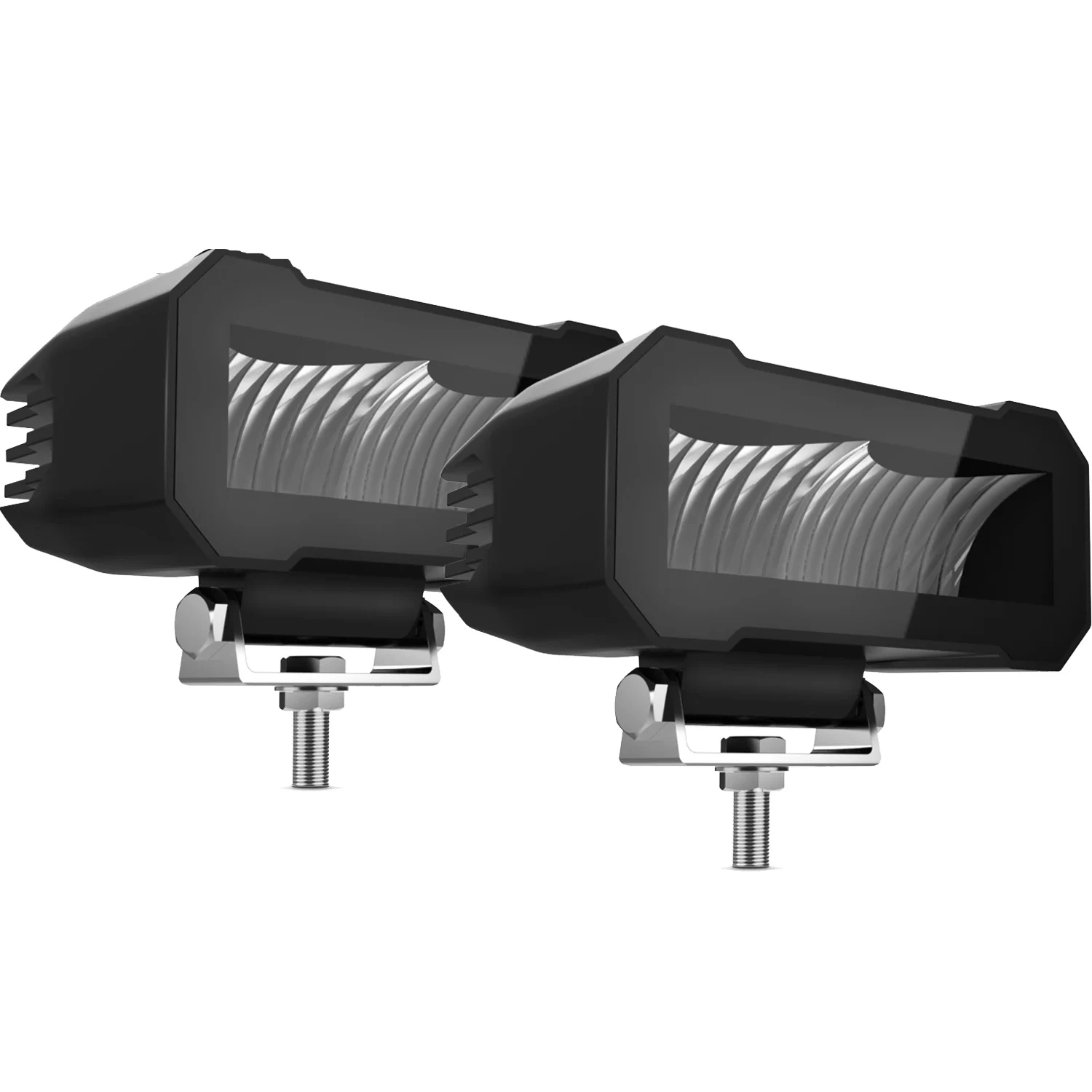 

MICTUNING Набор из 2 предметов Бескаркасные внедорожные рабочие фары 20 Вт - Белый свет с регулируемыми монтажными кронштейнами Водонепроницаемый 1600LM