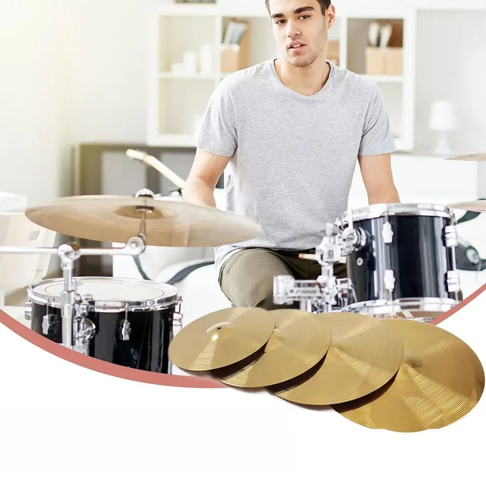 Percussion-Zubehör Schlagzeug-Becken Trommelteile Messing Splash Crash Hi-Hat Becken 6/8/10/12 Zoll Schlagzeug-Becken-Set