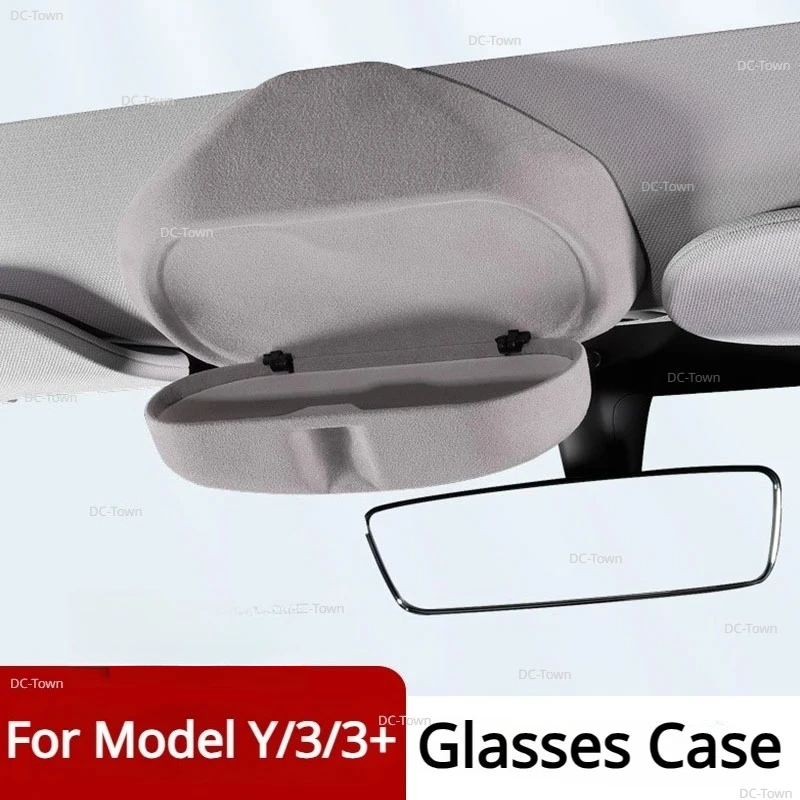 

Чехол для автомобильных очков для Tesla Model Y Model 3, Highland, зажим для хранения солнцезащитных очков, замшевый ящик для хранения очков на крышу автомобиля, автомобильные аксессуары