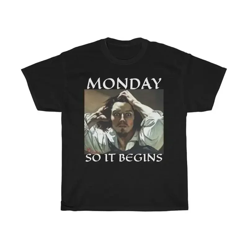 Monday So It Begins Heavy Cotton T Shirt Gustave Courbet
