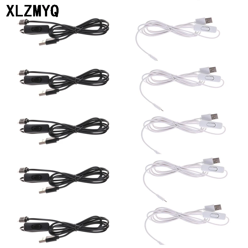 10pcs 1M USB To Micro USB With On/Off Switch Charger Power Cable For Raspberry Pi DIY Tools Kit Power Supply Cable