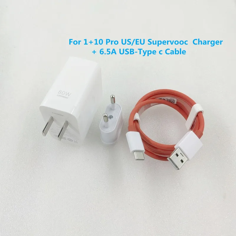 Зарядное устройство для Oneplus 10 pro 80 Вт ЕС США Supervooc адаптер для быстрой зарядки для oneplus 11 10 9 8 Pro 8T 7T Nord для oppo Find X5 X3 Pro