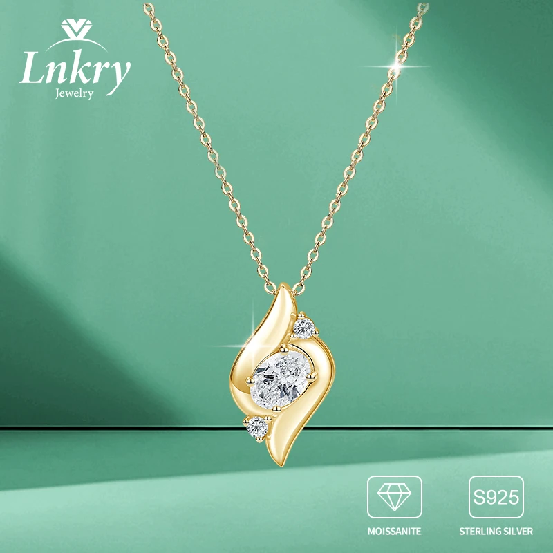 

Lnkry 5x7 мм овальная огранка муассанит ожерелья воротник Plata стерлингового серебра 925 пробы ожерелье 100% проходный тестер бриллиантов ювелирные изделия