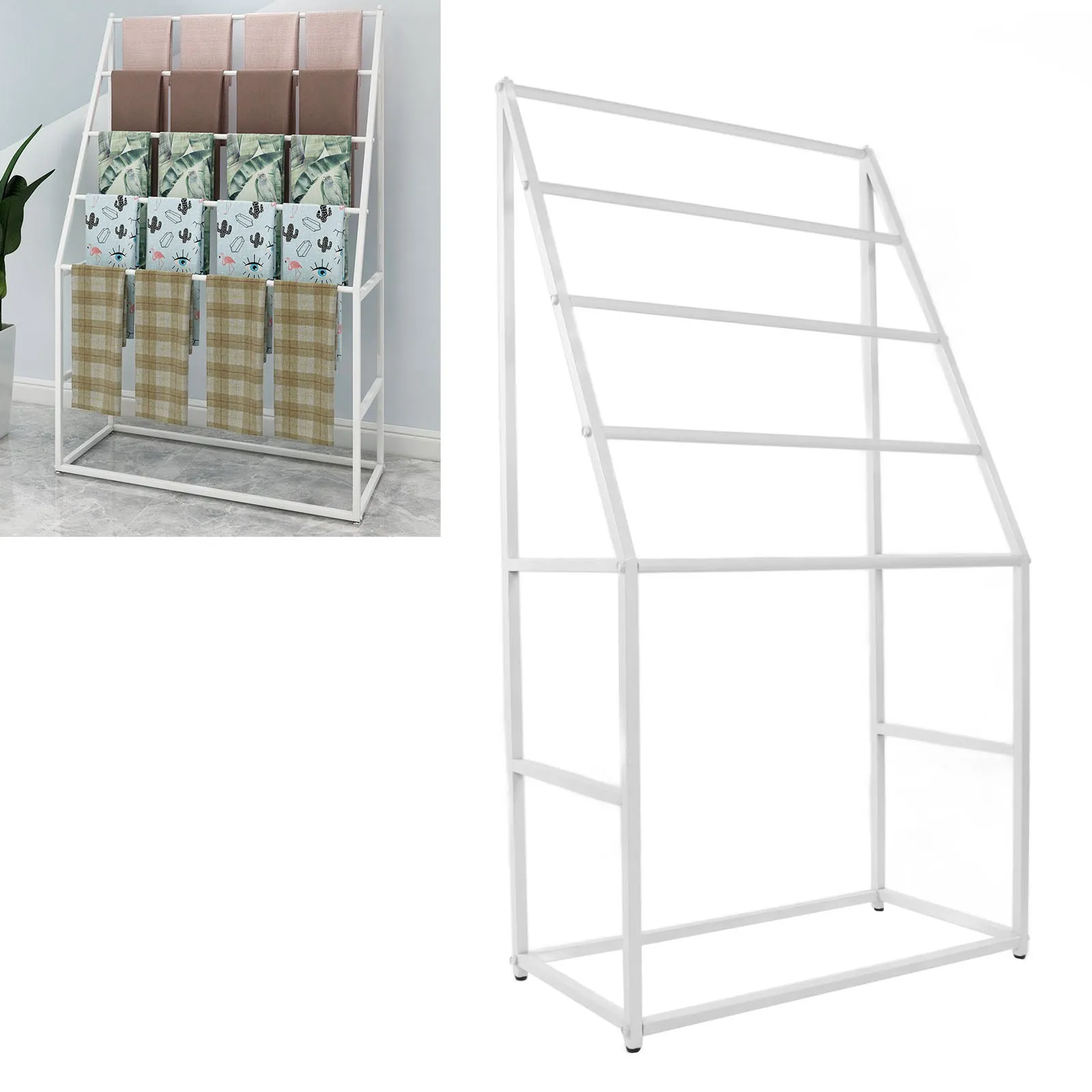 

Многофункциональная напольная вешалка-стойка для полотенец и брюк, 80 см (длина) x 150 см (ширина), белая, для улицы и бассейна