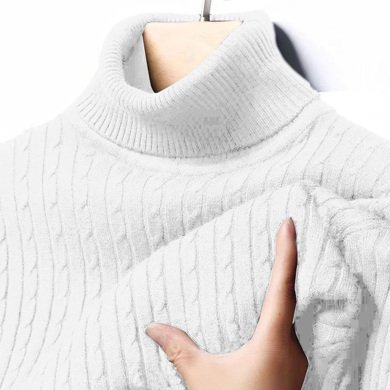 الخريف الرجال مضلع الياقة المدورة سترة دافئة المجهزة بلوفر مغزول Sweatesr الجاكار مخطط عادية كم طويل الأساسية
