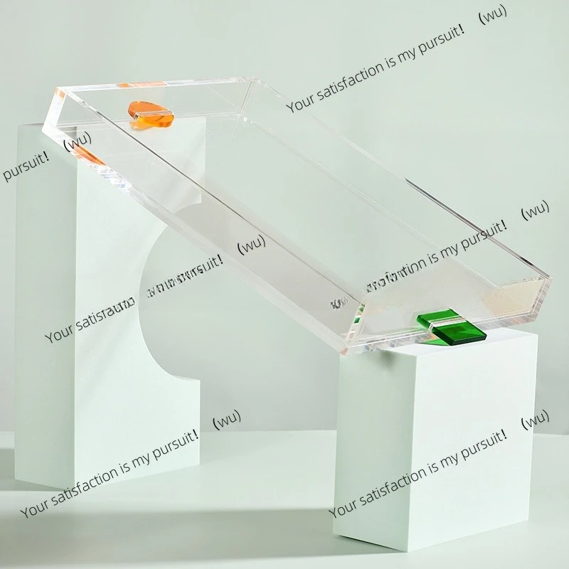 Acrylic tray Afternoon tea fruit tray Nordic coffee tray Restaurant dessert Transparent food storage