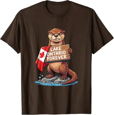 Lake Ontario Forever Otter Animals Flag Lustiges Anti-Lake-America T-Shirt Y2k Pro Lake Ontario Beaver Grafik-T-Shirt für Männer Jungen – Detail 23