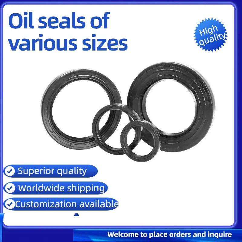 TC skeleton oil seal, NBR, 17/24/25/54/65*24/32/36/70/120*5/7/8/18mm, high quality, customization available, worldwide shipping.