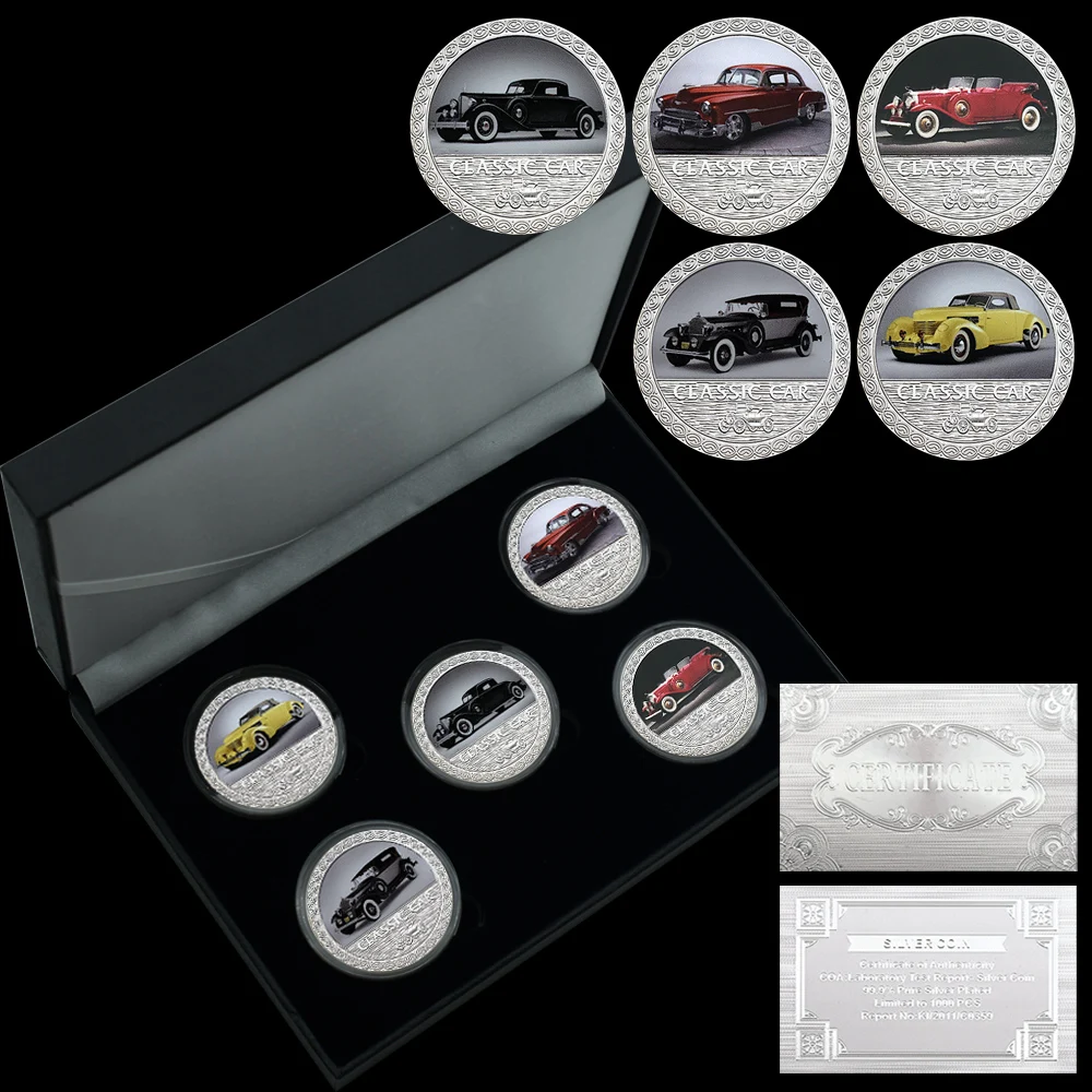 

Retro Classic Car Metal Coin Antique Auto Design Collectible Gift for Vintage Car Lovers and Coin Collectors