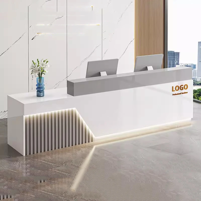 

Modern Long Reception Desks Company Organizers Design Display Executive Reception Desks Restaurant Bureau Commercial Furniture