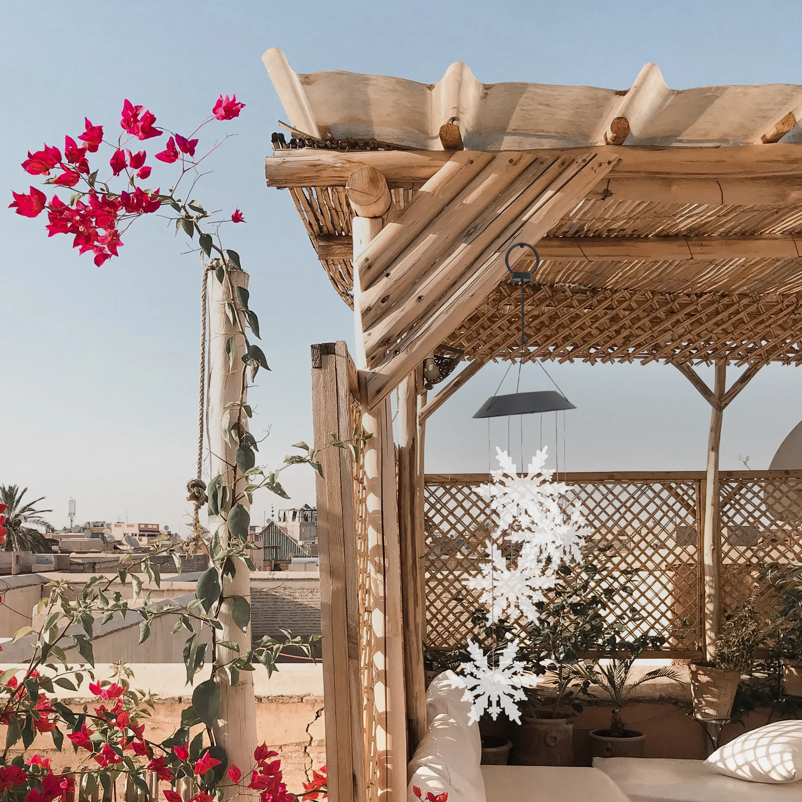 ضوء الرياح الشمسية المتغير Led الإضاءة الزخرفية في الهواء الطلق لساحة حديقة عيد الميلاد الديكور #2