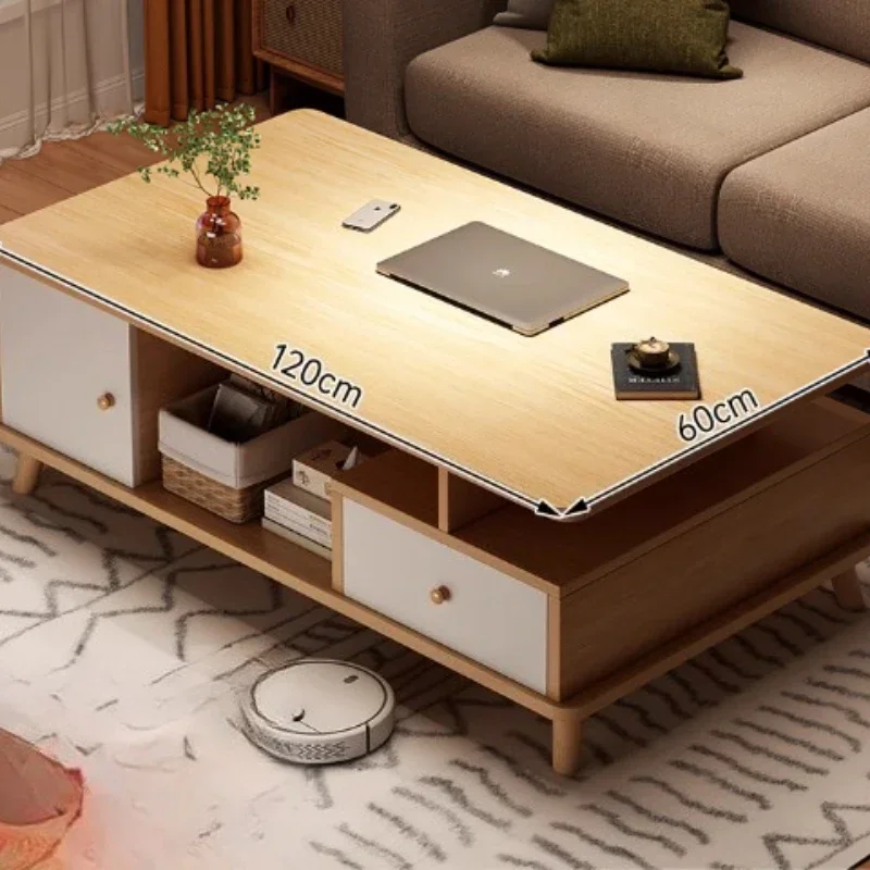 Minimalist Stroage Coffee Tables Design Standing Simple Drawers Coffee Tables Books Dining Compact Mesa Auxiliar Hotel Furniture