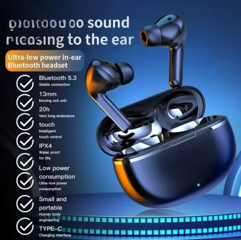 

High Quality Wireless In Ear Headphones With Long Battery Life And HiFi Stereo Noise Reduction Compatible With Multiple Devices