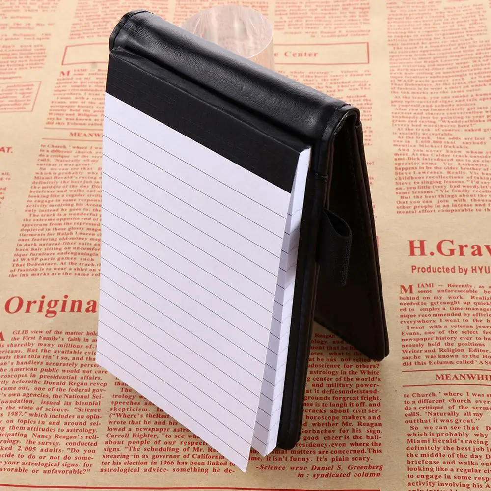 Retro Small Mini Notepad A7 Notebook Multifunction Pocket Planner Leather Cover Business Diary Memos Office Supplies