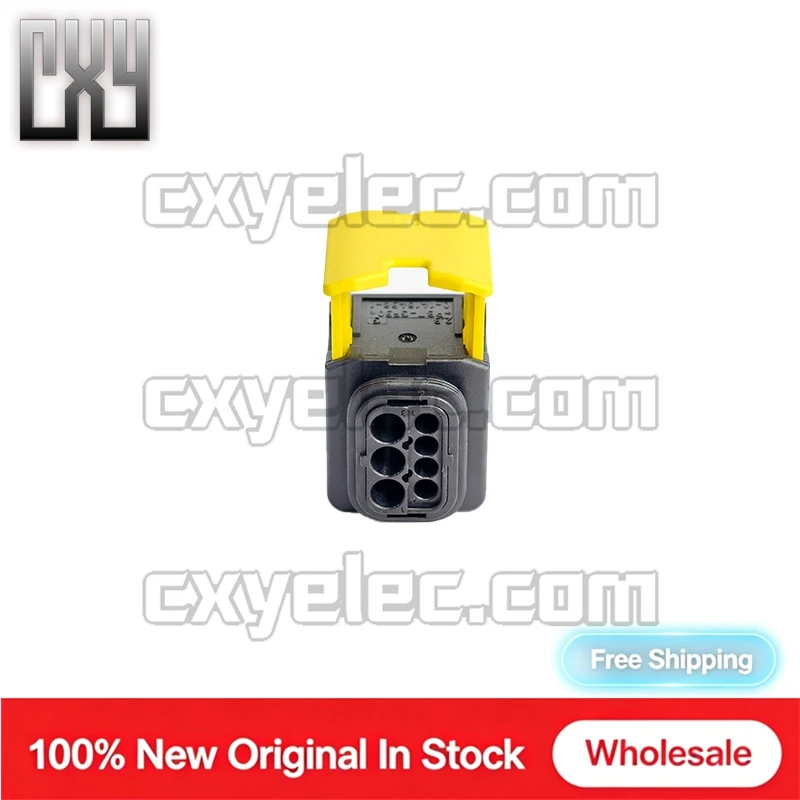1-1418480-1 7Pin Female Connector Housing Only Dual Row IP67 Waterproof Black Heavy Duty For Truck Engineering Machinery Wiring