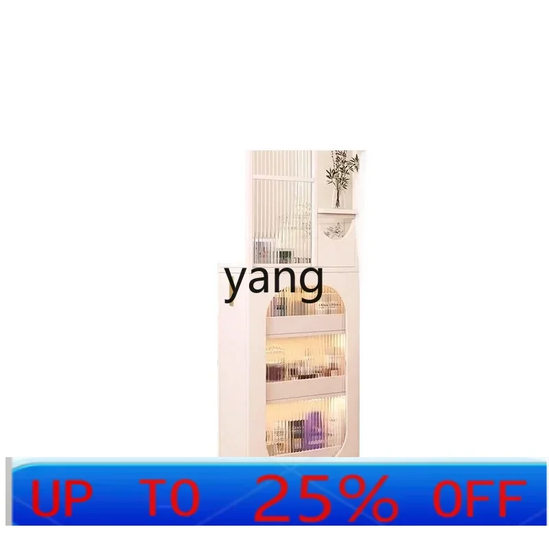 

LMM bathroom partition cabinet living room screen stall cabinet cream wind bathroom open dry area side cabinet