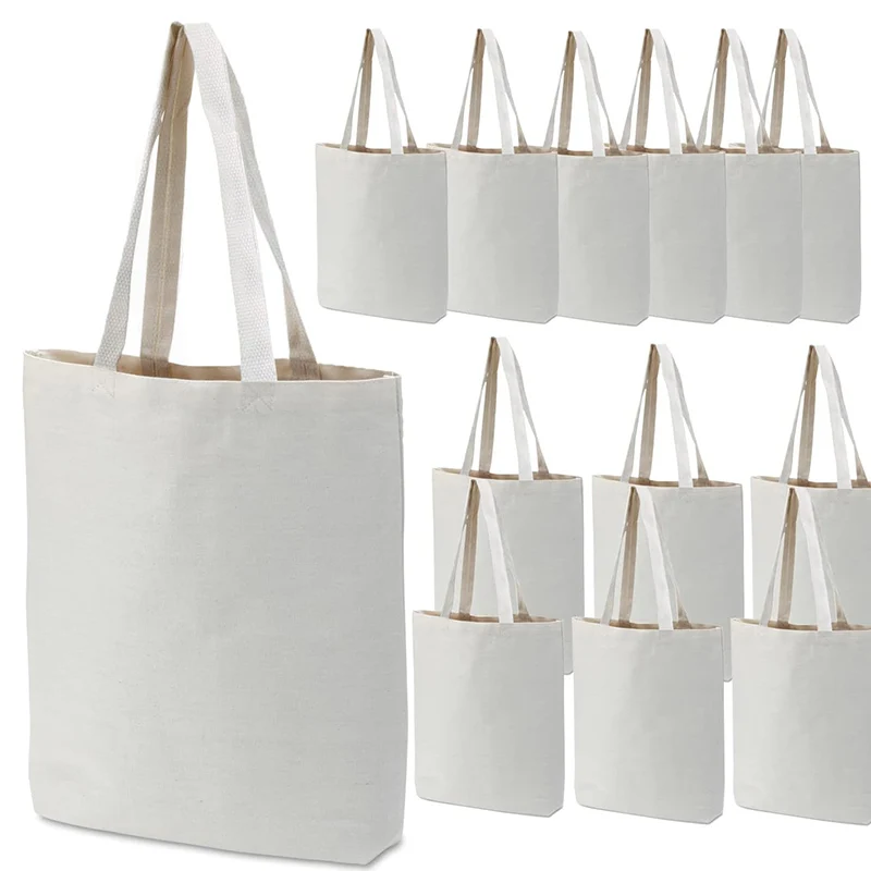 

XYRBB001 Canvas Tote Bag Bulk, Cotton Totes for Embroidery, DIY Projects, Bridesmaids Totes, Reusable Grocery Shopping Bags