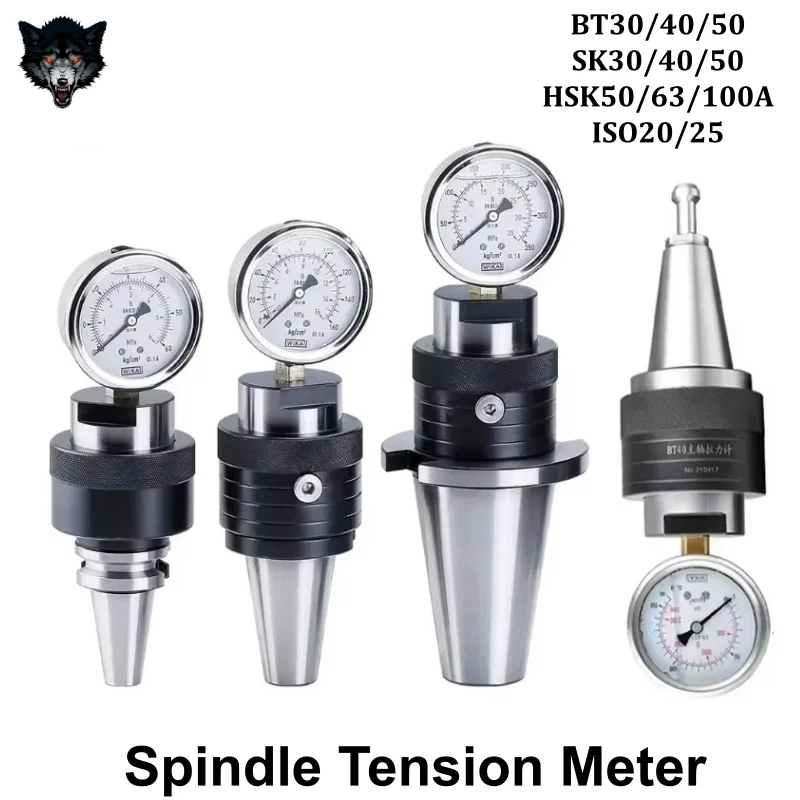 Machining Center Spindle Tension Tester BT30/BT40/BT50 Spindle Tension Tester IS0 Machine Tool Force Gauge Testing Tool Spindle