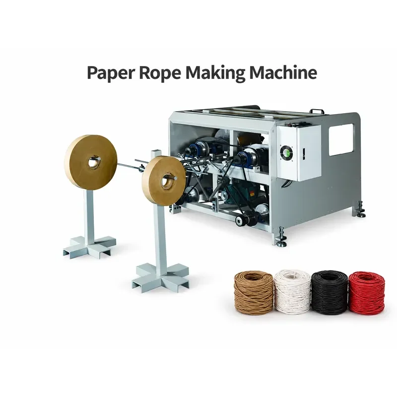 High-Speed 2-Head Twisted Paper String Machine for Gift Bags with One-year Warranty and L1580xW1440xH930mm Dimensions