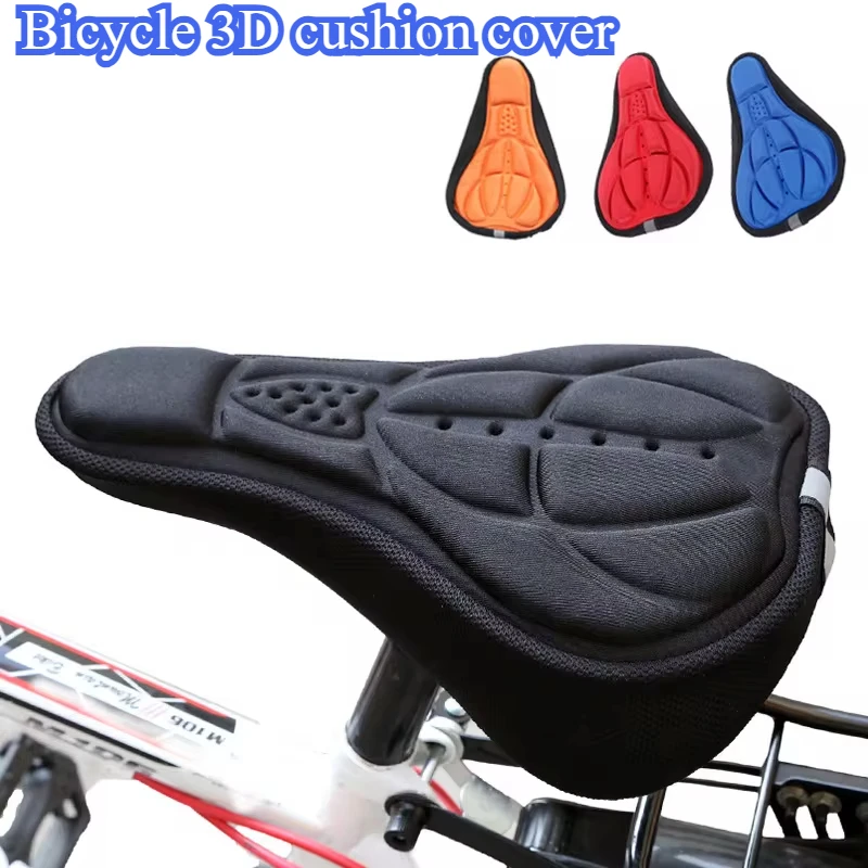 Soft 3D Padded Cycling Bicycle MTB Bike Saddle Seat Cover Cushion Sponge Foam Comfortable Saddles Mat Bicycle Accessory