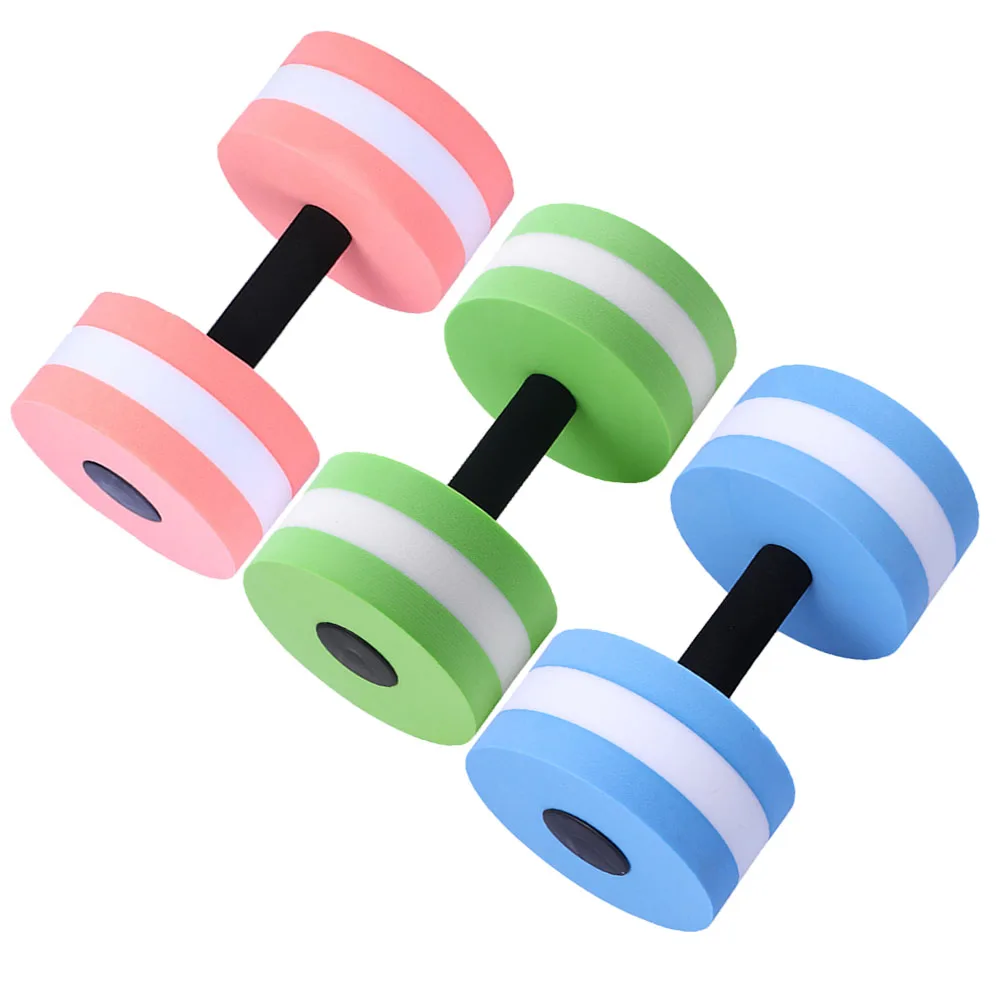 

3pcs Floating Dumbbell Water Barbell Light Weight Arm Shoulder Biceps Training Swimming Fitness Equipment Round Ends