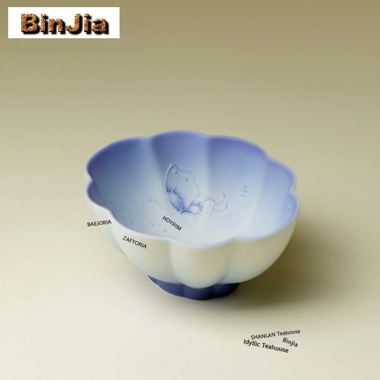 120ml Mist Of The Tides Butterfly Teacup Japanese Tea Bowl Cup For Tea Tea-tasting Smelling Cup Jianzhan Master Cups Drinkware