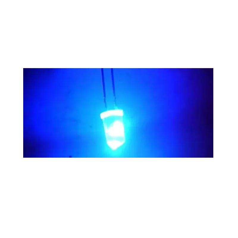 1000 buah/lot topi biru cahaya LED 5MM super terang diode pemancaran cahaya LED biru super terang