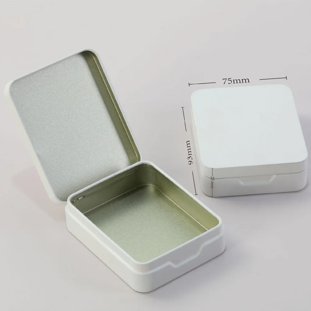Rectangular Metal Tin Storage Container Case For Jewelry Candy Tea Gift Organizing Box Durable Empty Portable Holder New