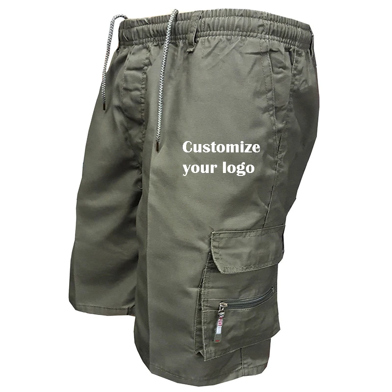 Men's Loose Casual Tooling Shorts Multi-pocket Summer Outdoor Sports Shorts Customize your logo