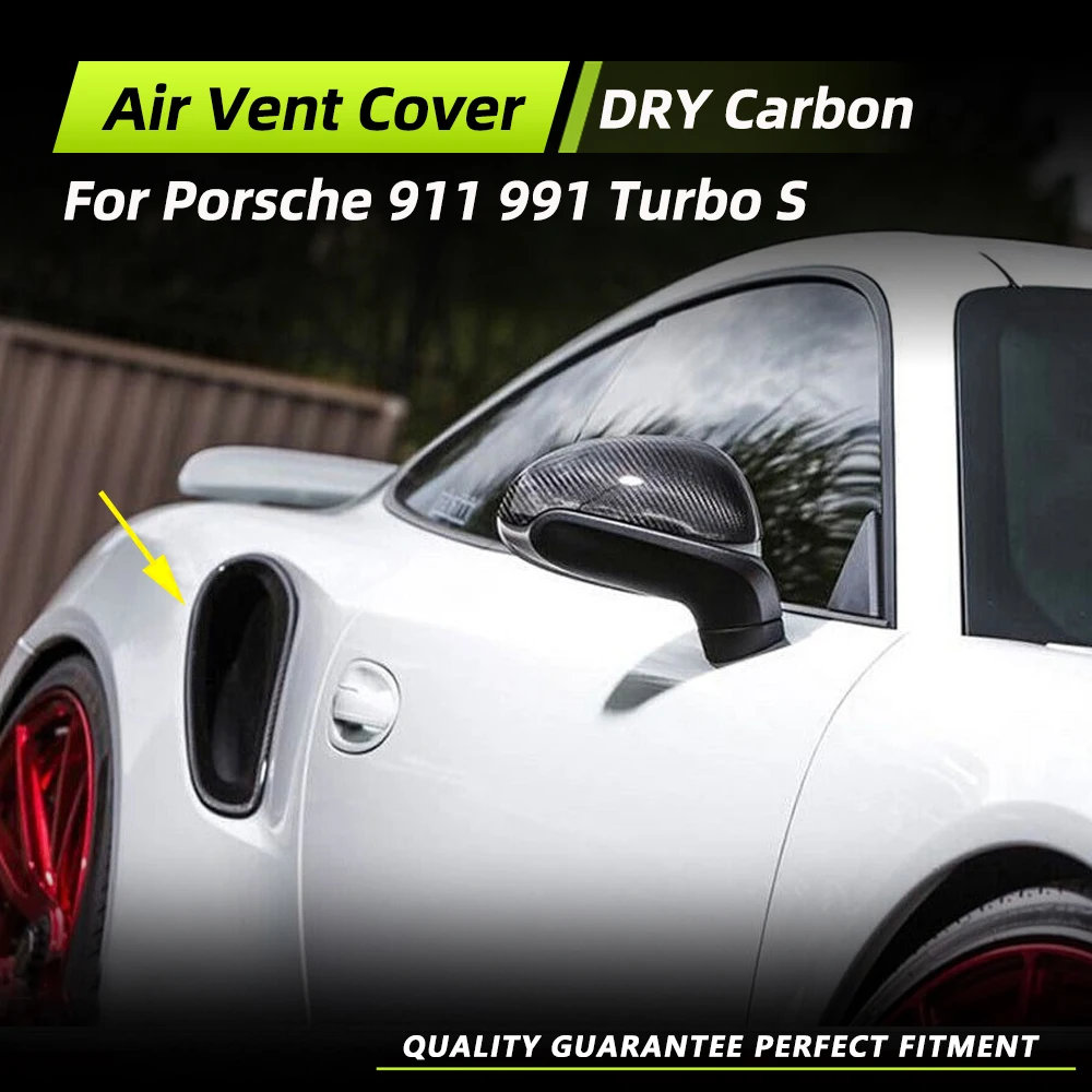 

Car Rear Side Fender Air Intake Scoops Vents Trim For Porsche 911 991 Turbo S Coupe 2-Door 2014-2016 Dry Carbon Racing Body Kits