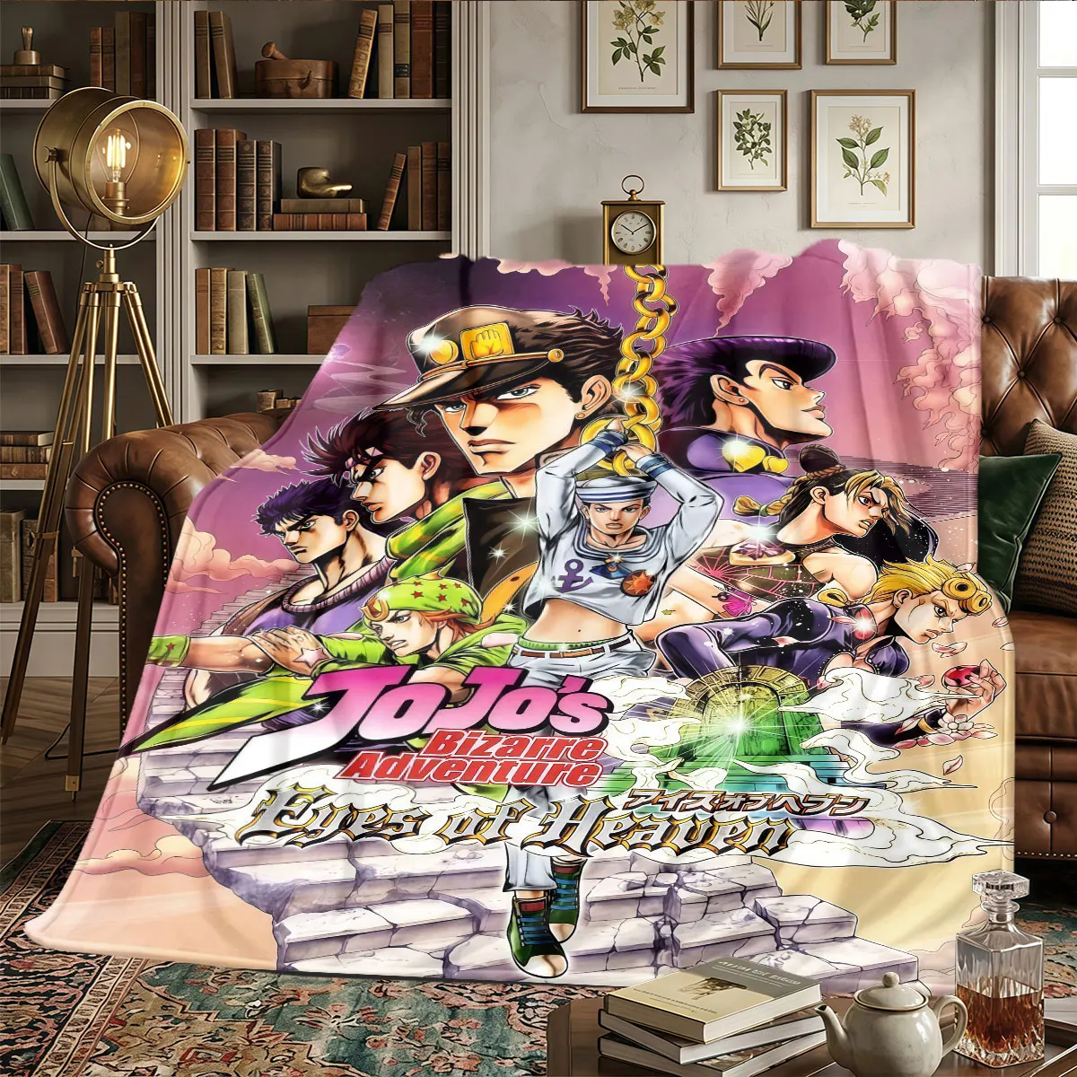 JoJos Bizarre Adventure Patterns Home Blanket Suitable For All Seasons for Bedrooms Naps Comfort Birthday Present -HE20