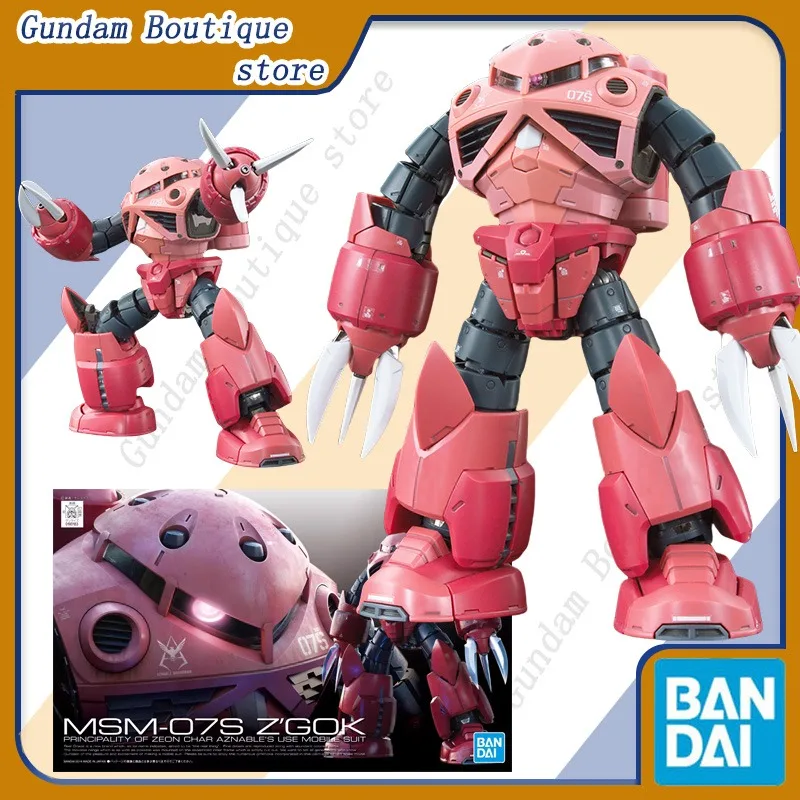 Bandai Genuine MSM-07S Z'GOK RG Gundam Anime Action Figure Robot Periphery Collectible Assembly Model Toy Ornament Gift Children