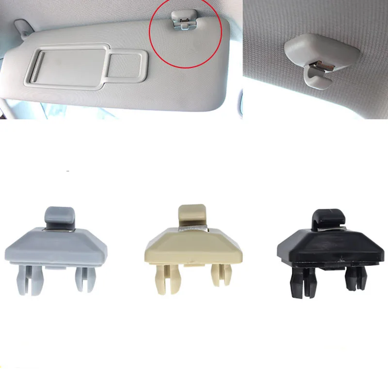 Sun Visor Clip Hook Holder to 8U0857562 8E0857562 for Audi A1 A3 A4 A5 Q3 Q5 2013 2014 2015 High Quality C45 Plastic Gray Beige