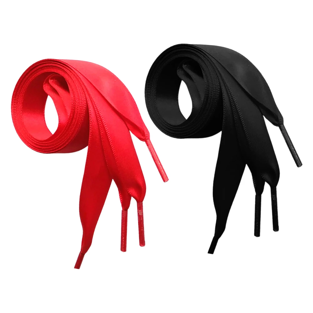 

2pcs Wide Ribbon Shoelaces For Sneakers Flat Polyester Laces Stylish Shoe Strings Replacement Decorative Fashion Lace Canvas