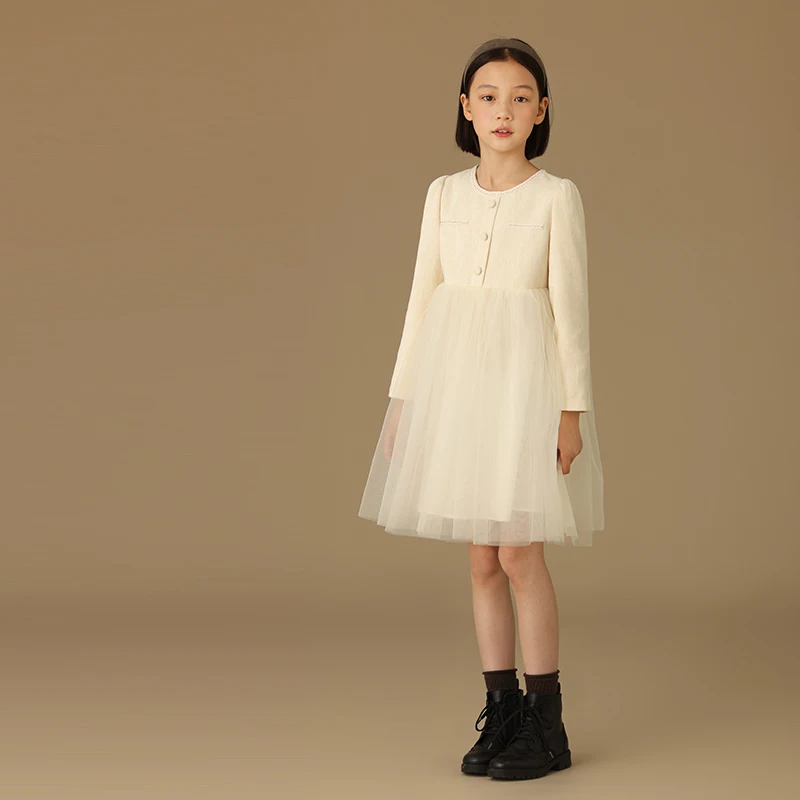 2024 Kids Clothes Girls Clothes Birthday Dress New Autumn Products Princess Pretty Skirt Mother Kid Long-sleeved Dress for Femal