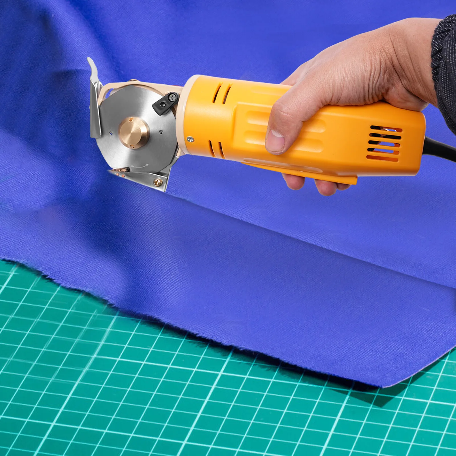 CNCEST 170 W elektrische Stoffschere, 220 V elektrische Schere mit 25 mm Schnittstärke, 1400 U/min, für Stoff, Leder und Teppich
