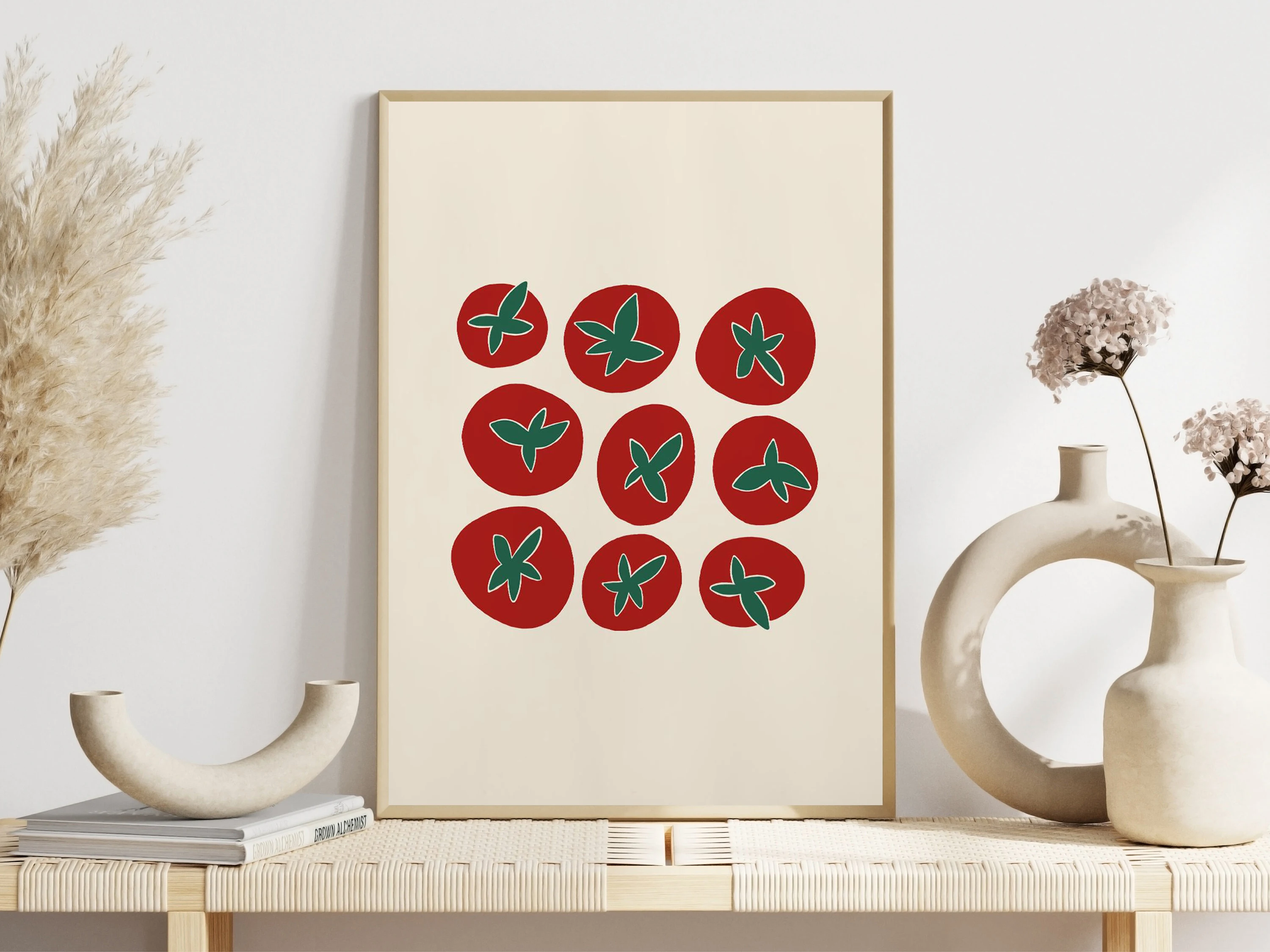 Minimalist Simple Fruits Vegetables Posters Onion Tomato Corn Abstract Modern Prints Canvas Wall Pictures Home Living Room Decor