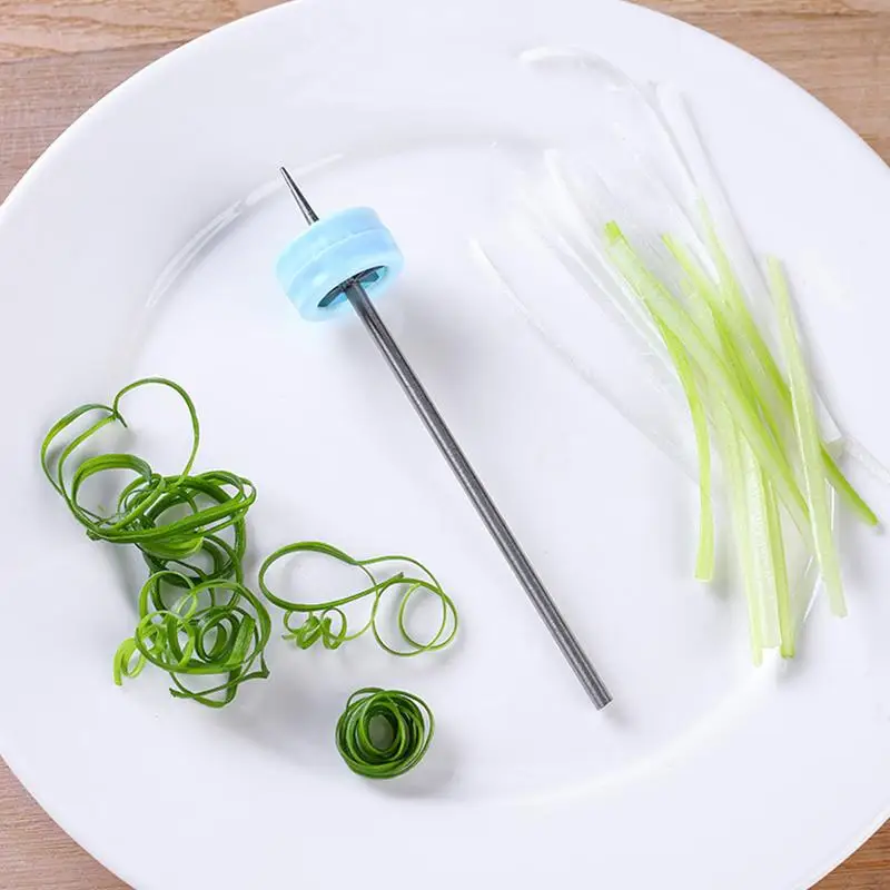 Green Onion Spiral Cutter Stainless Steel Vegetable Slicer Creative Kitchen Tool For Garnish