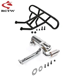 Rear Bumper or 2 Hole Silencer Exhaust Pipe of 23CC ~ 45CC Engine for 1/5 Rc Car Hpi Rofun Km Rovan Baja 5B Truck Parts