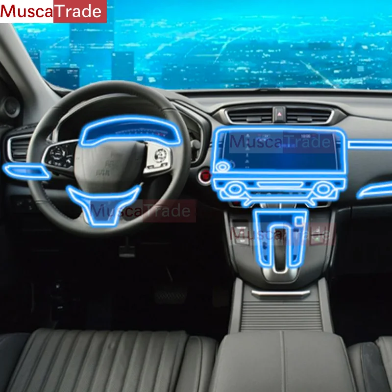 

Для Honda CRV 6th 2023 2024 панель редуктора навигации автомобильного интерьера экрана телефона наклейка против царапин