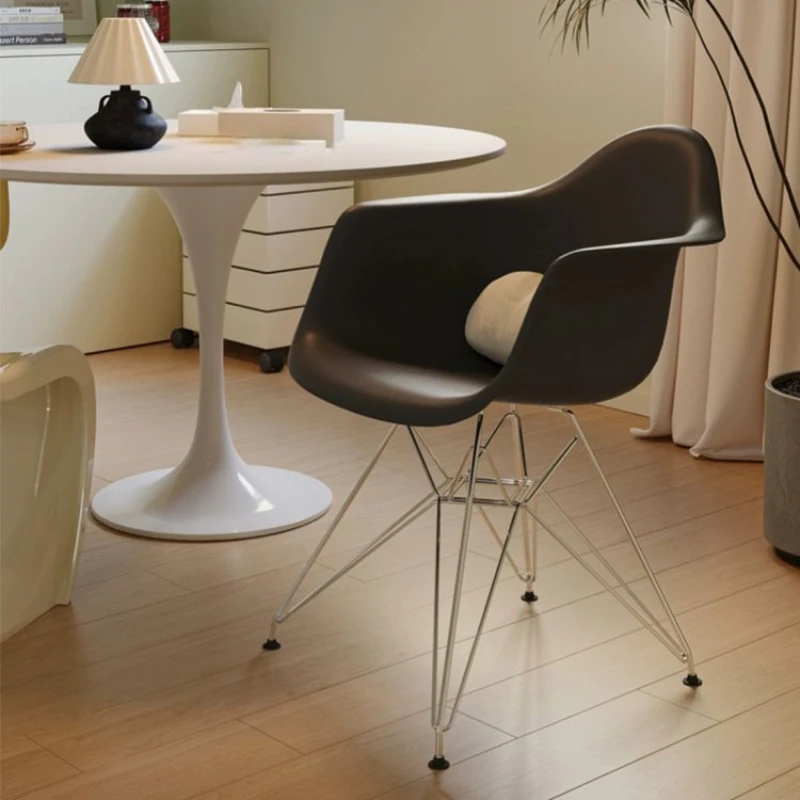 

Dining chair household bedroom dressing stool dining table chair backrest simple casual transparent chair armrest