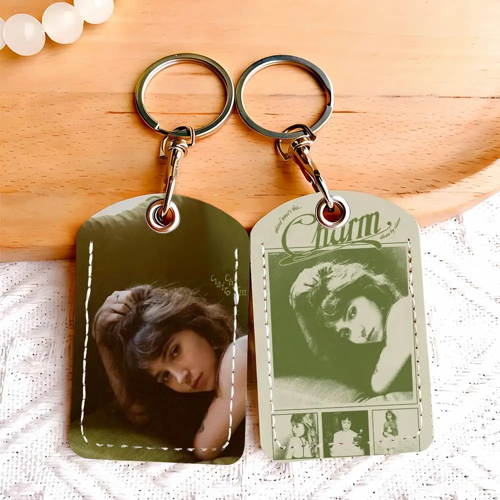 Singer Clairo Charm Card Holder With Keychain Executive Protection For Bank Credit Subway Bus Case