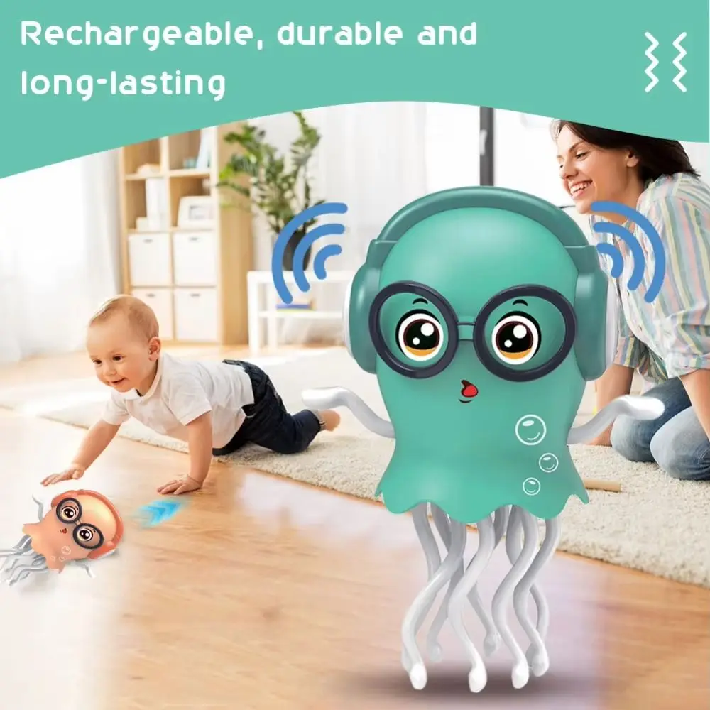 

Plastic Electric Dancing Octopus Toy Interactive Simulation Crawling Interactive Octopus Toy Flexible Craft Decor