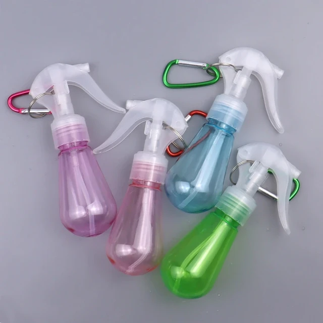 1 sztuk przenośny 60ml wielokrotnego użytku hak butelka PET pistolet Spray alkohol uchwyt na żel do dezynfekcji rąk brelok przewoźnik podróży akcesoria