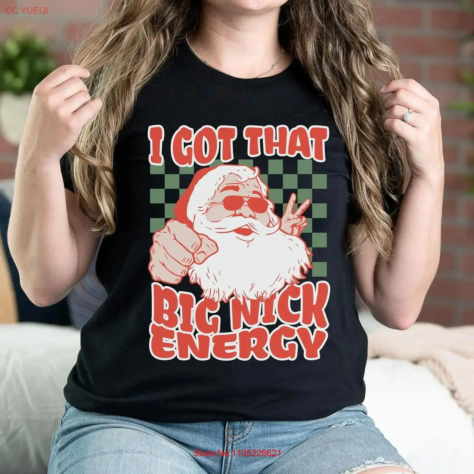 Groovy Retro Got That Big Nick Energy Funny Santa Jersey T Shirt for Swap Christmas vintage Washed fashion Breathable